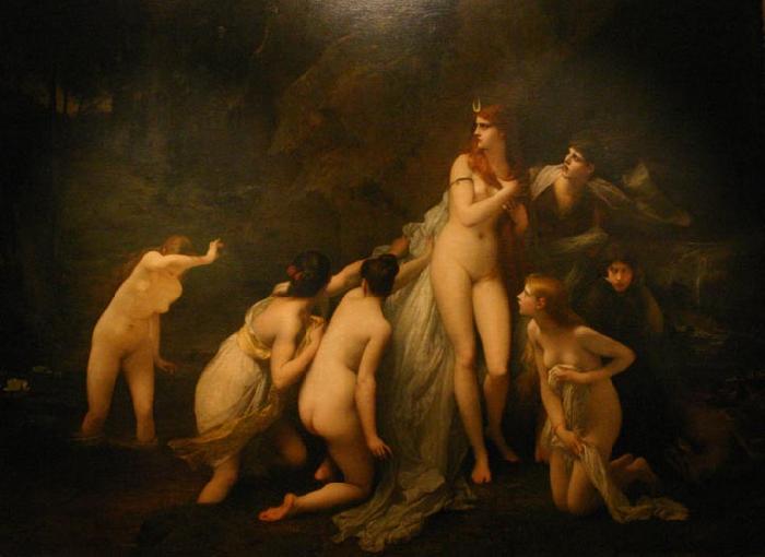 Jules Joseph Lefebvre Diana Surprised oil painting image
